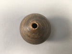Japanese Ceramic Single Flower Vase Kabin Vtg Pottery Brown Round MFV73