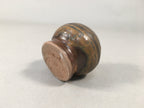 Japanese Ceramic Single Flower Vase Kabin Vtg Pottery Brown Round MFV73
