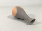 Japanese Ceramic Single Flower Vase Kabin Vtg Pottery Gray Long Neck MFV74