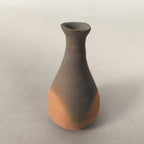 Japanese Ceramic Single Flower Vase Kabin Vtg Pottery Gray Long Neck MFV74