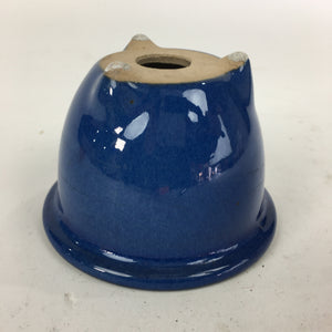 Japanese Ceramic Small Bonsai Pot Vtg Pottery House Plant Flower Pot Blue PP844