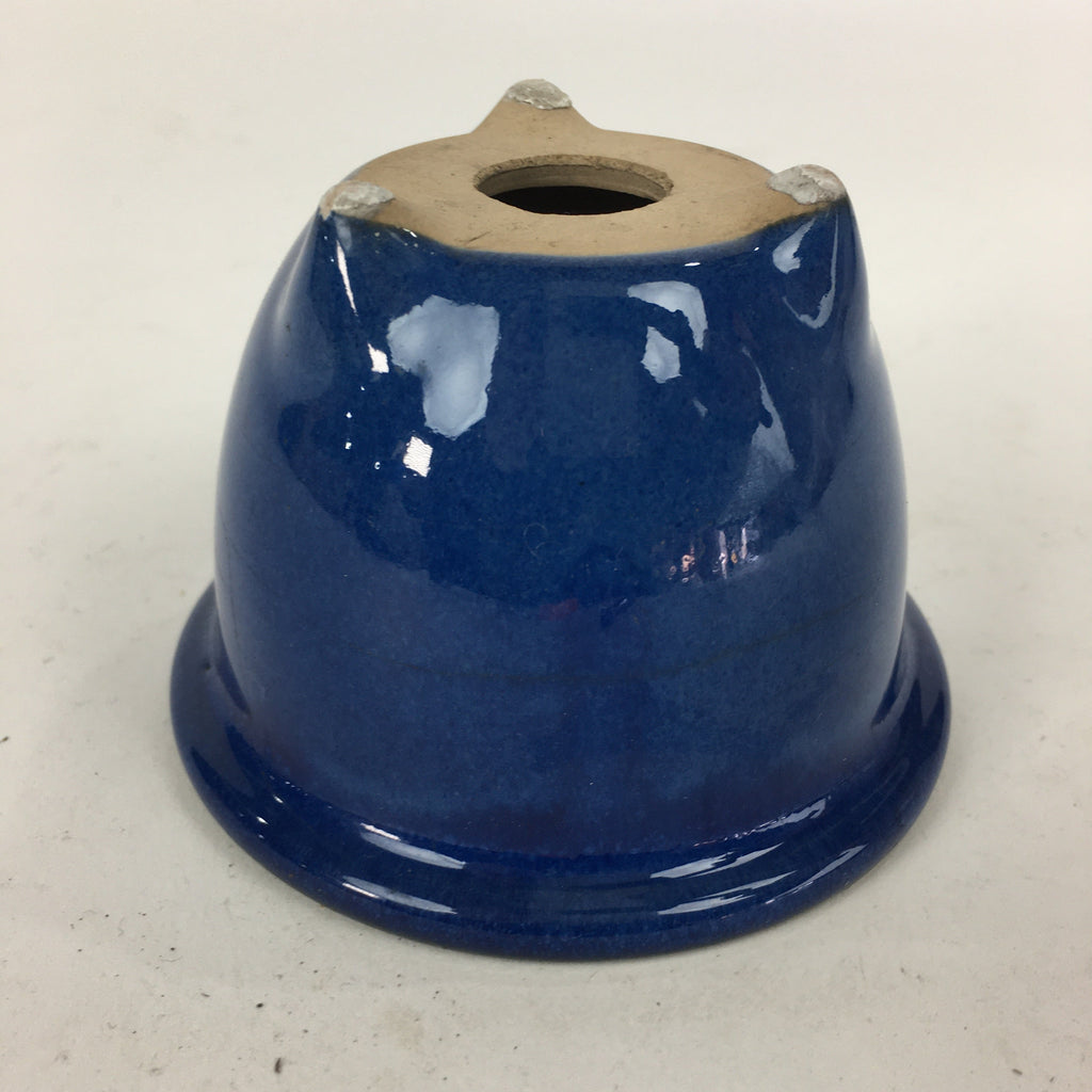 Japanese Ceramic Small Bonsai Pot Vtg Pottery House Plant Flower Pot Blue PP844