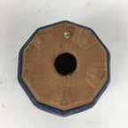 Japanese Ceramic Small Bonsai Pot Vtg Pottery House Plant Flower Pot Blue PP845