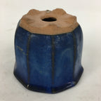 Japanese Ceramic Small Bonsai Pot Vtg Pottery House Plant Flower Pot Blue PP845