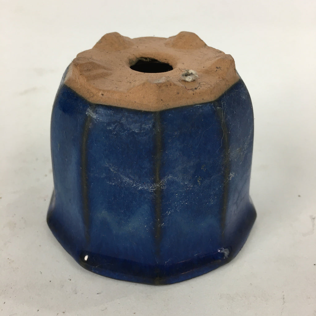 Japanese Ceramic Small Bonsai Pot Vtg Pottery House Plant Flower Pot Blue PP845