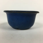 Japanese Ceramic Small Bonsai Pot Vtg Pottery House Plant Flower Pot Blue PP873