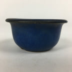 Japanese Ceramic Small Bonsai Pot Vtg Pottery House Plant Flower Pot Blue PP873