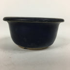 Japanese Ceramic Small Bonsai Pot Vtg Pottery House Plant Flower Pot Blue PP874