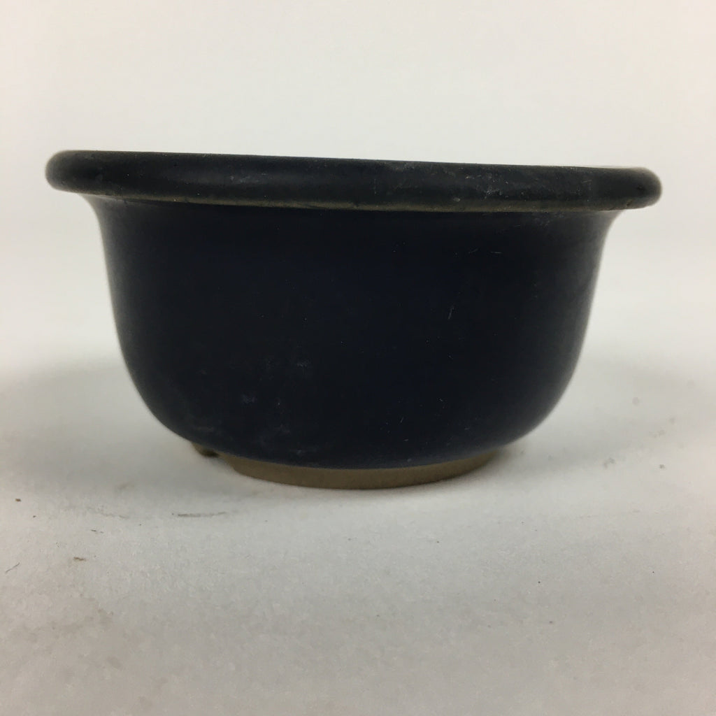 Japanese Ceramic Small Bonsai Pot Vtg Pottery House Plant Flower Pot Blue PP874