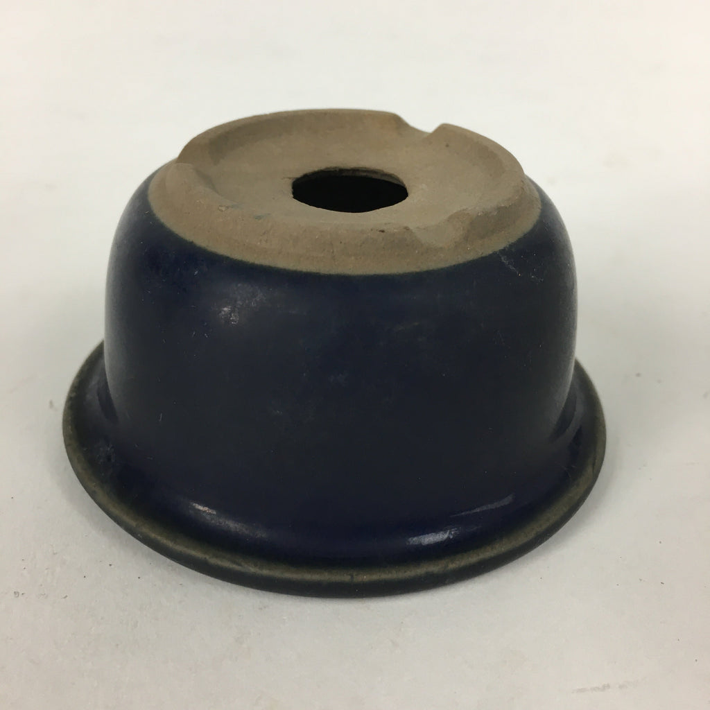 Japanese Ceramic Small Bonsai Pot Vtg Pottery House Plant Flower Pot Blue PP874