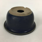 Japanese Ceramic Small Bonsai Pot Vtg Pottery House Plant Flower Pot Blue PP874
