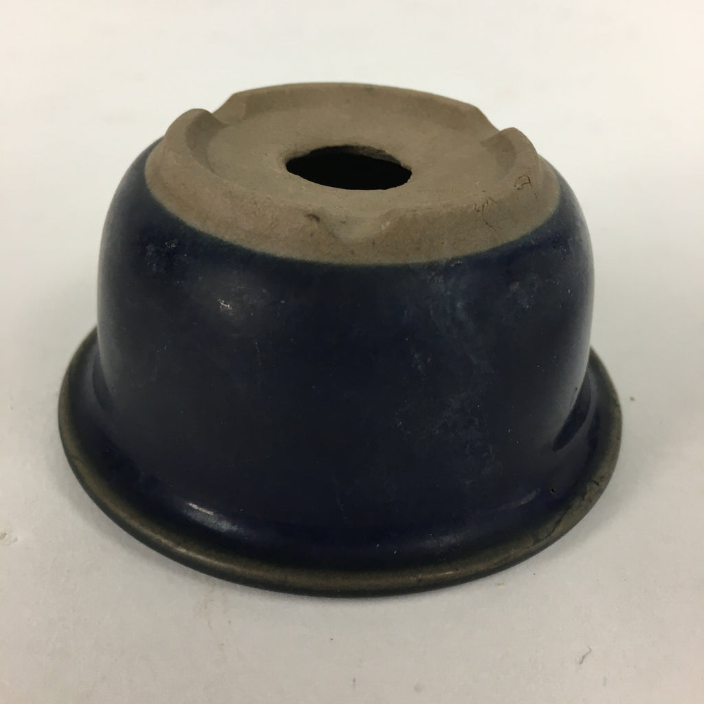 Japanese Ceramic Small Bonsai Pot Vtg Pottery House Plant Flower Pot Blue PP874