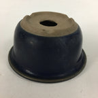Japanese Ceramic Small Bonsai Pot Vtg Pottery House Plant Flower Pot Blue PP874
