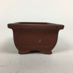 Japanese Ceramic Small Bonsai Pot Vtg Pottery House Plant Flower Pot Brown PP876