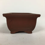Japanese Ceramic Small Bonsai Pot Vtg Pottery House Plant Flower Pot Brown PP876