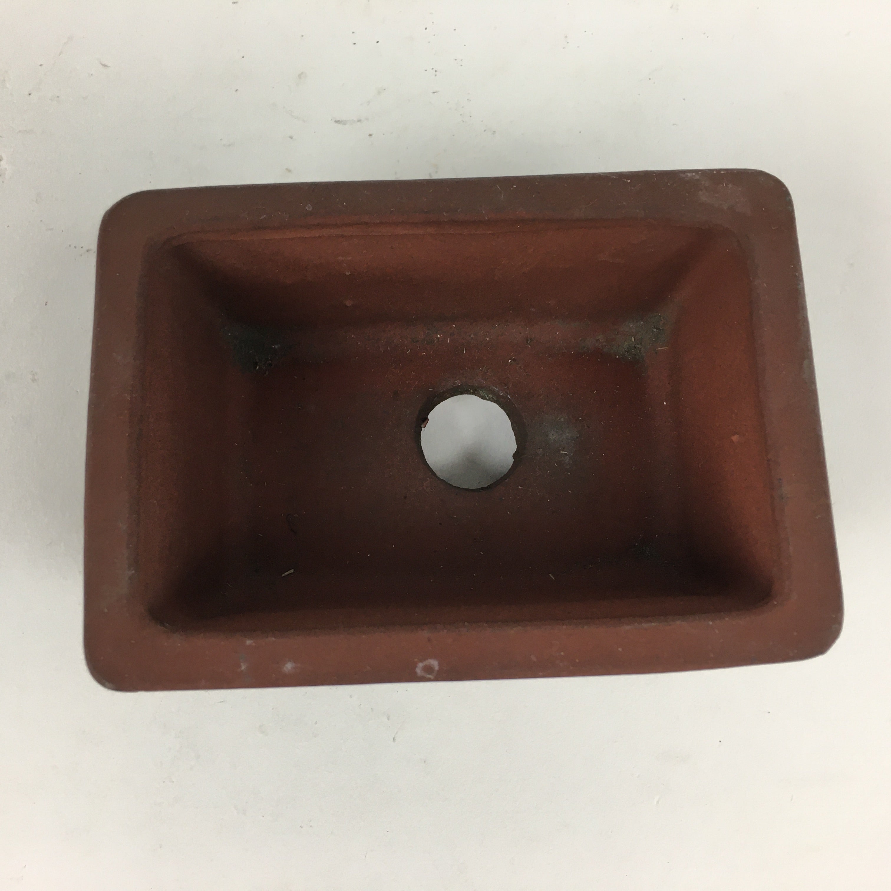 Japanese Ceramic Small Bonsai Pot Vtg Pottery House Plant Flower Pot Brown PP876