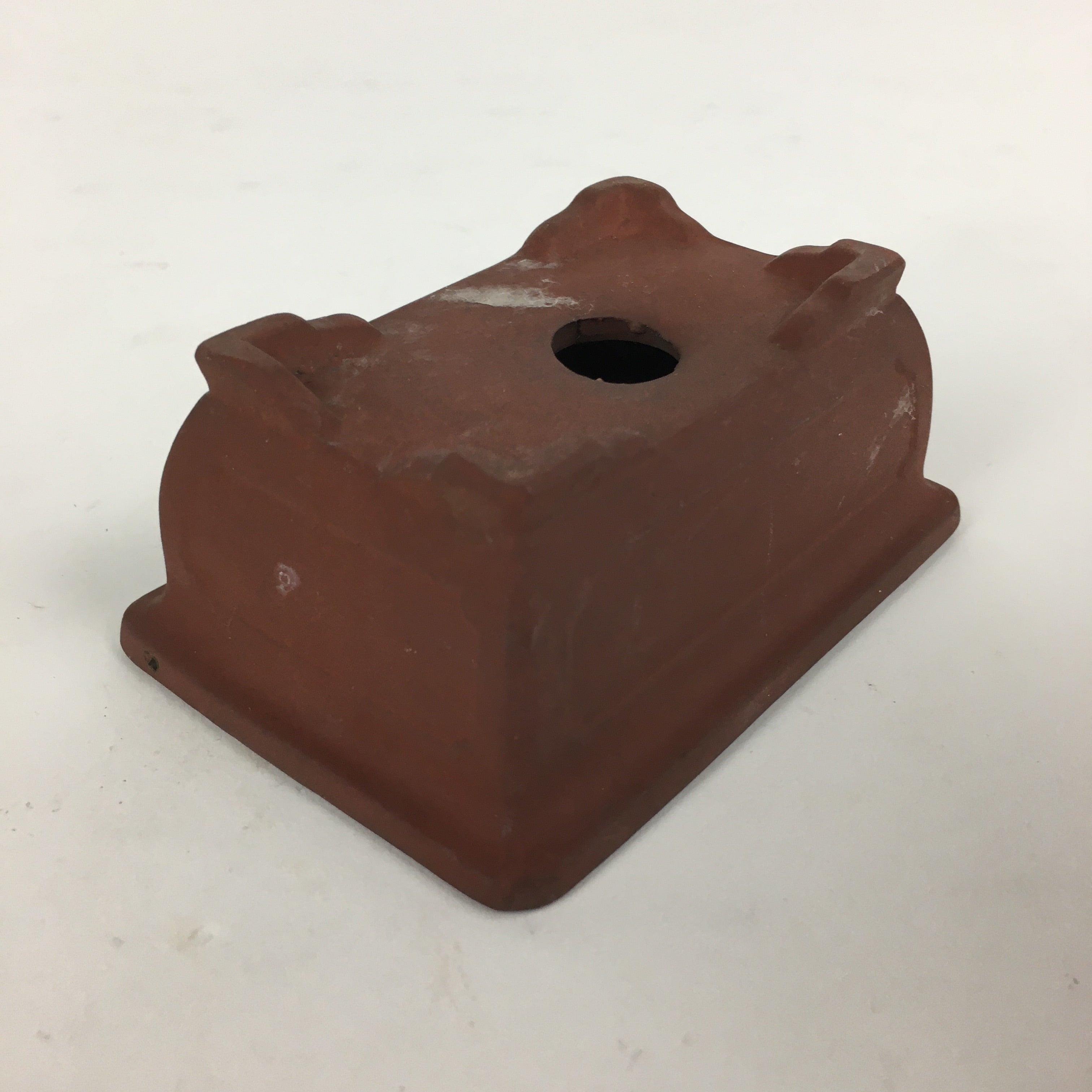 Japanese Ceramic Small Bonsai Pot Vtg Pottery House Plant Flower Pot Brown PP876