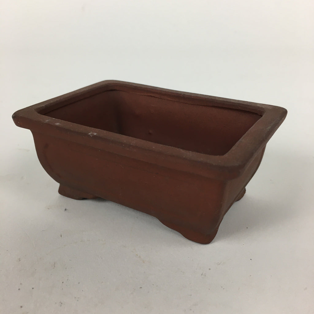 Japanese Ceramic Small Bonsai Pot Vtg Pottery House Plant Flower Pot Brown PP876