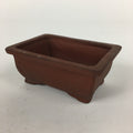 Japanese Ceramic Small Bonsai Pot Vtg Pottery House Plant Flower Pot Brown PP876