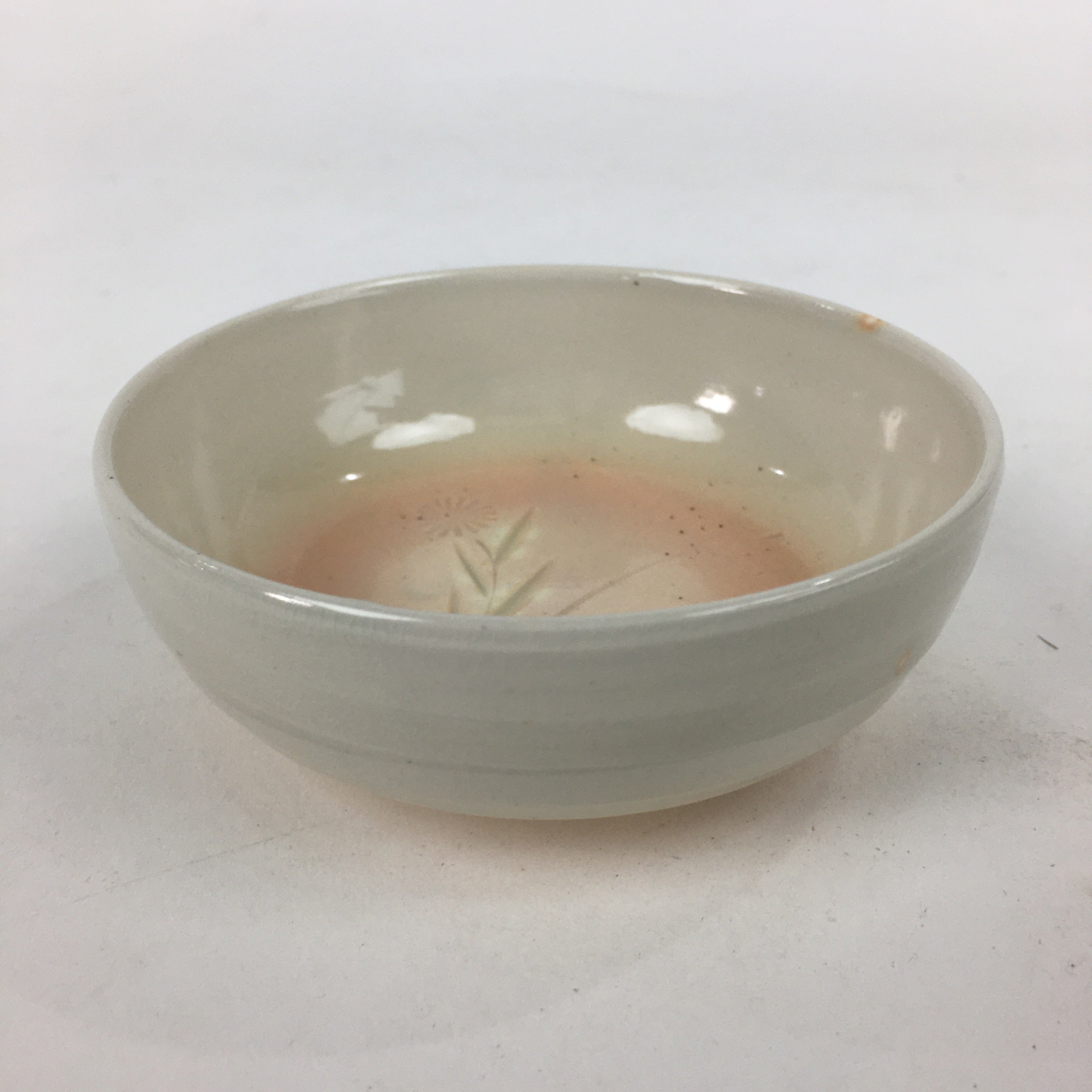 Japanese Ceramic Small Bowl Kiyomizu Ware Vtg Pottery Kobachi White PP893