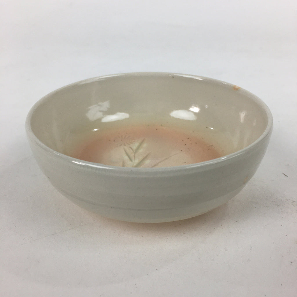 Japanese Ceramic Small Bowl Kiyomizu Ware Vtg Pottery Kobachi White PP893