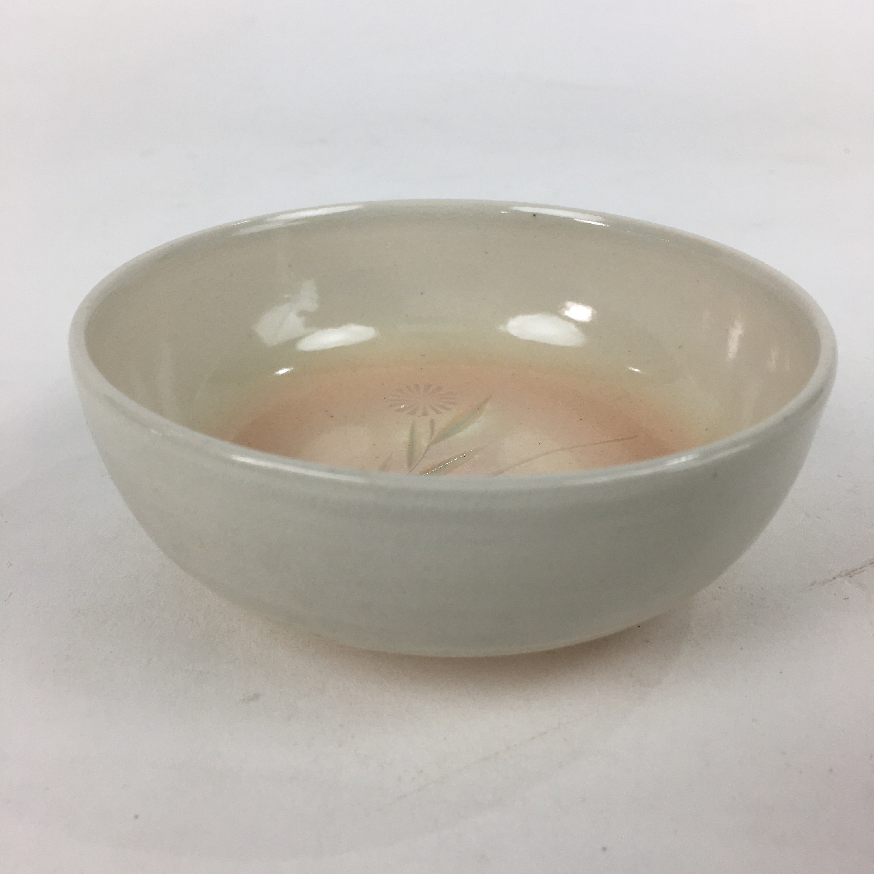 Japanese Ceramic Small Bowl Kiyomizu Ware Vtg Pottery Kobachi White PP894