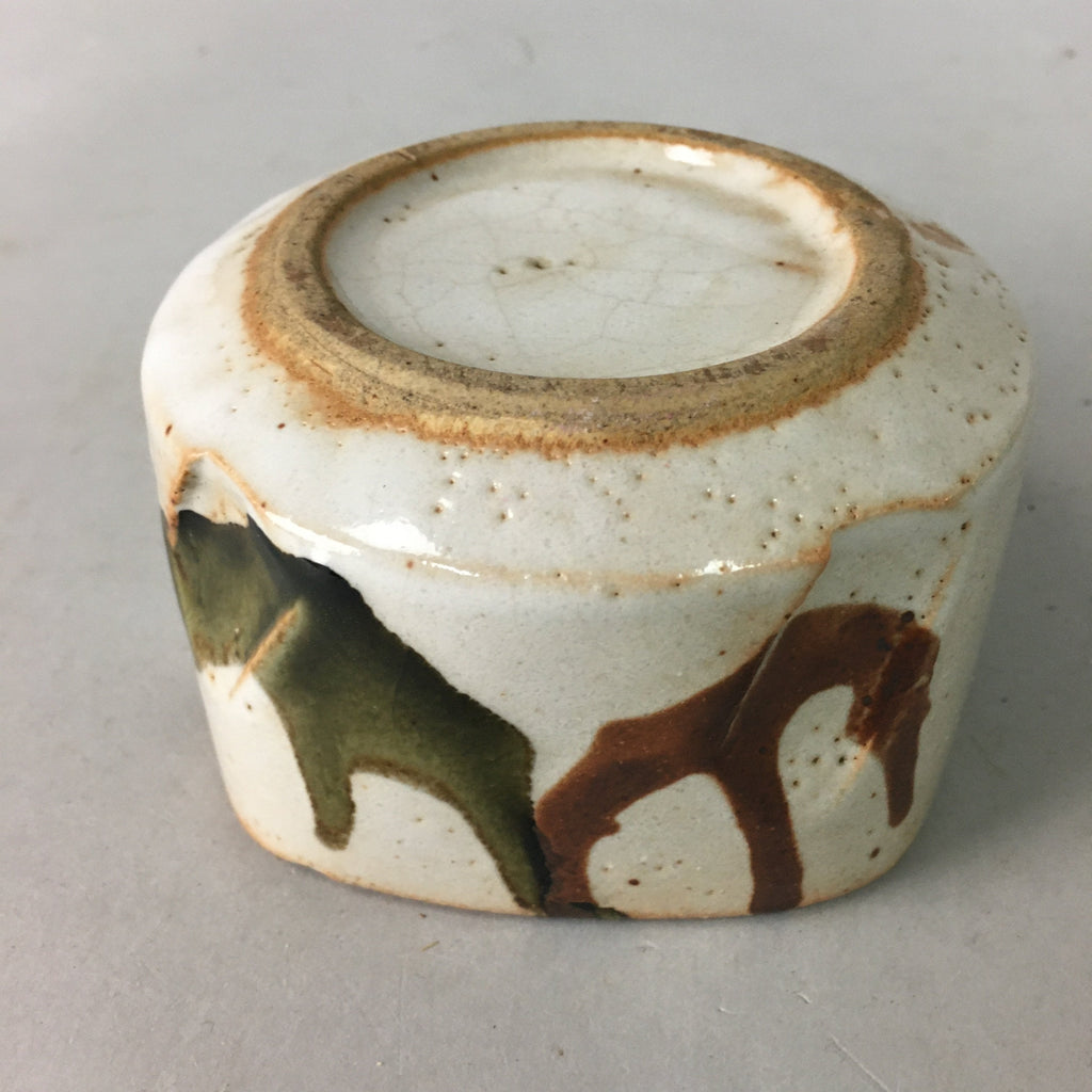 Japanese Ceramic Small Bowl Shino Ware Vtg Pottery Kobachi White PP82