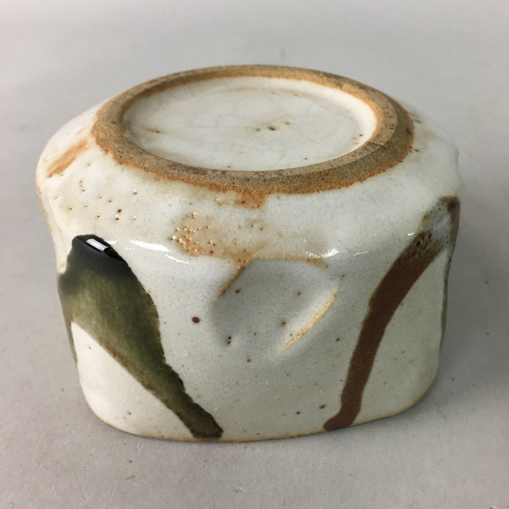 Japanese Ceramic Small Bowl Shino Ware Vtg Pottery Kobachi White PP82
