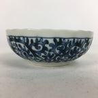 Japanese Ceramic Small Bowl Sometsuke Vtg Pottery Arabesque Design PP639