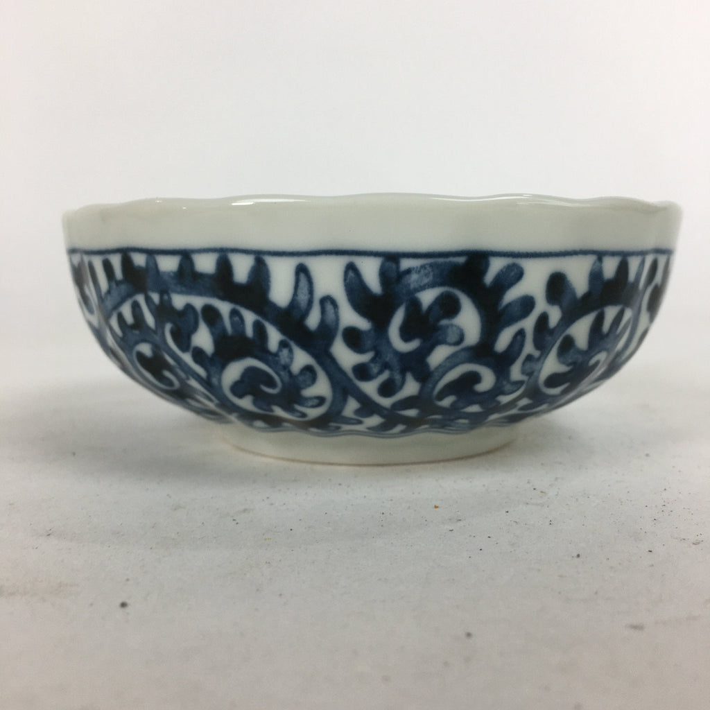 Japanese Ceramic Small Bowl Sometsuke Vtg Pottery Arabesque Design PP639