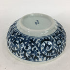 Japanese Ceramic Small Bowl Sometsuke Vtg Pottery Arabesque Design PP639