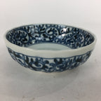 Japanese Ceramic Small Bowl Sometsuke Vtg Pottery Arabesque Design PP639