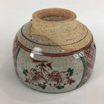 Japanese Ceramic Small Bowl Vtg Pottery Kobachi Gray Red Flower Pattern PP503