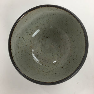 Japanese Ceramic Small Bowl Vtg Pottery Kobachi Gray Red Flower Pattern PP504