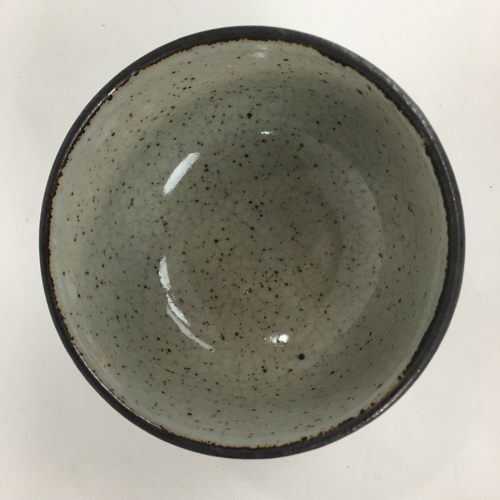 Japanese Ceramic Small Bowl Vtg Pottery Kobachi Gray Red Flower Pattern PP506