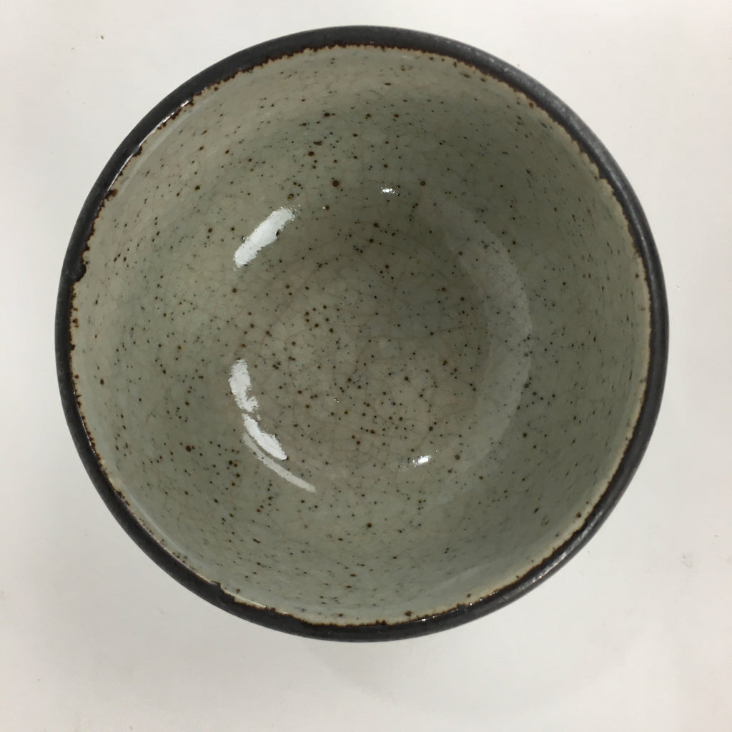 Japanese Ceramic Small Bowl Vtg Pottery Kobachi Gray Red Flower Pattern PP507