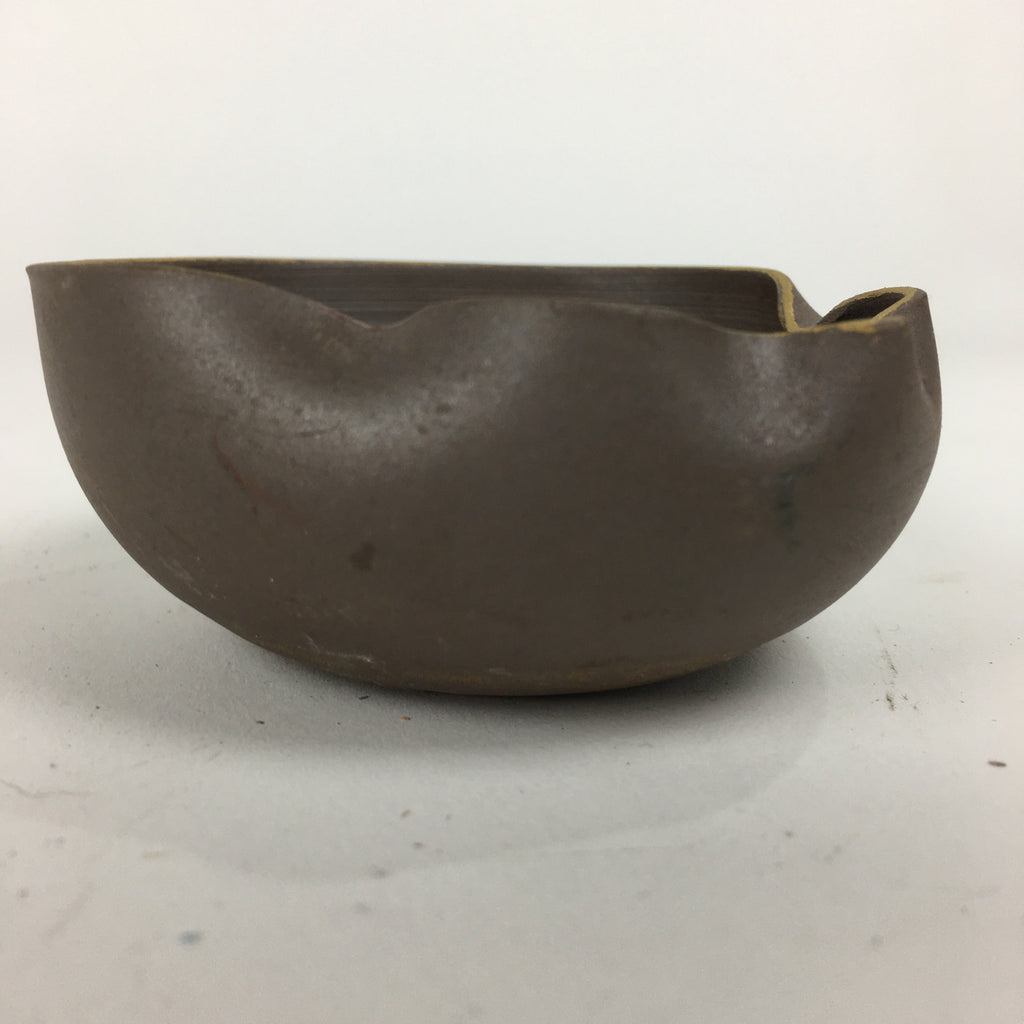 Japanese Ceramic Small Bowl Vtg Pottery Yakimono Brown Blue Kobachi PP797