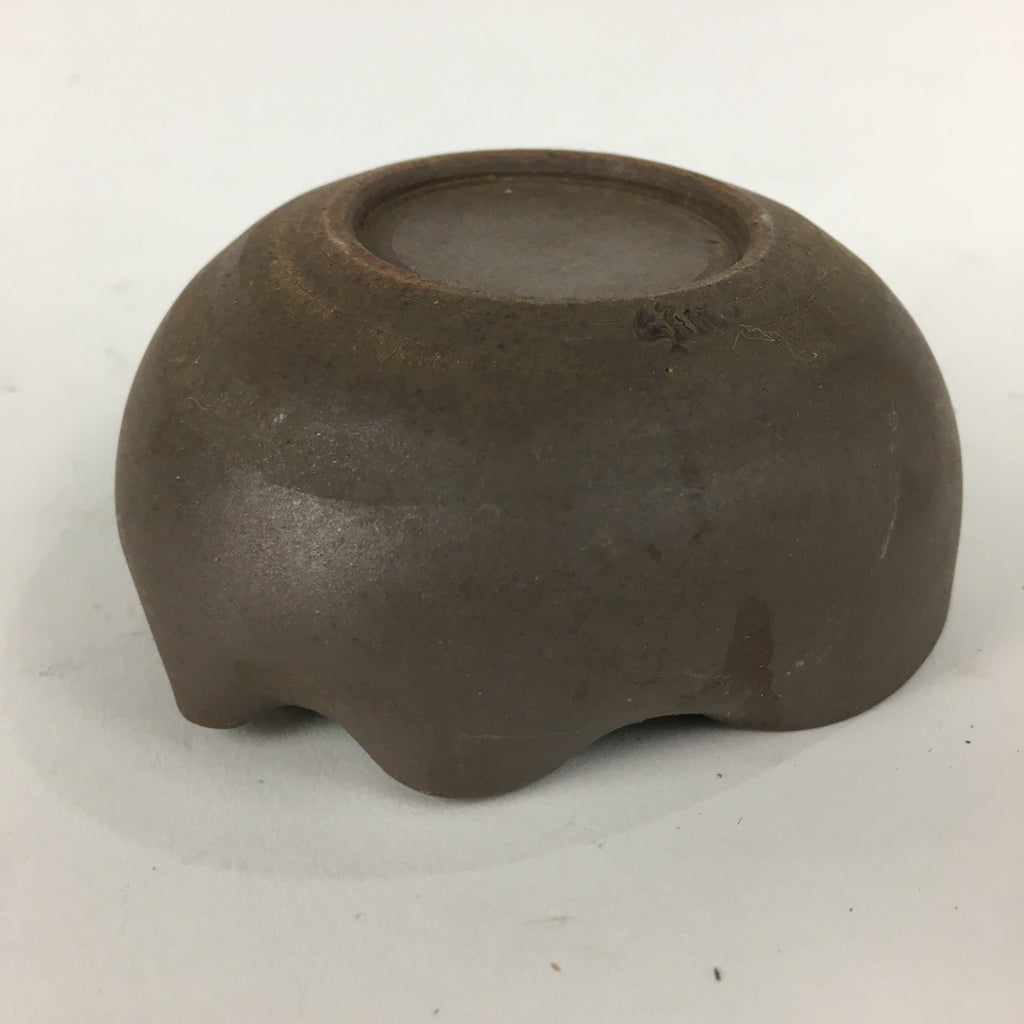Japanese Ceramic Small Bowl Vtg Pottery Yakimono Brown Blue Kobachi PP798