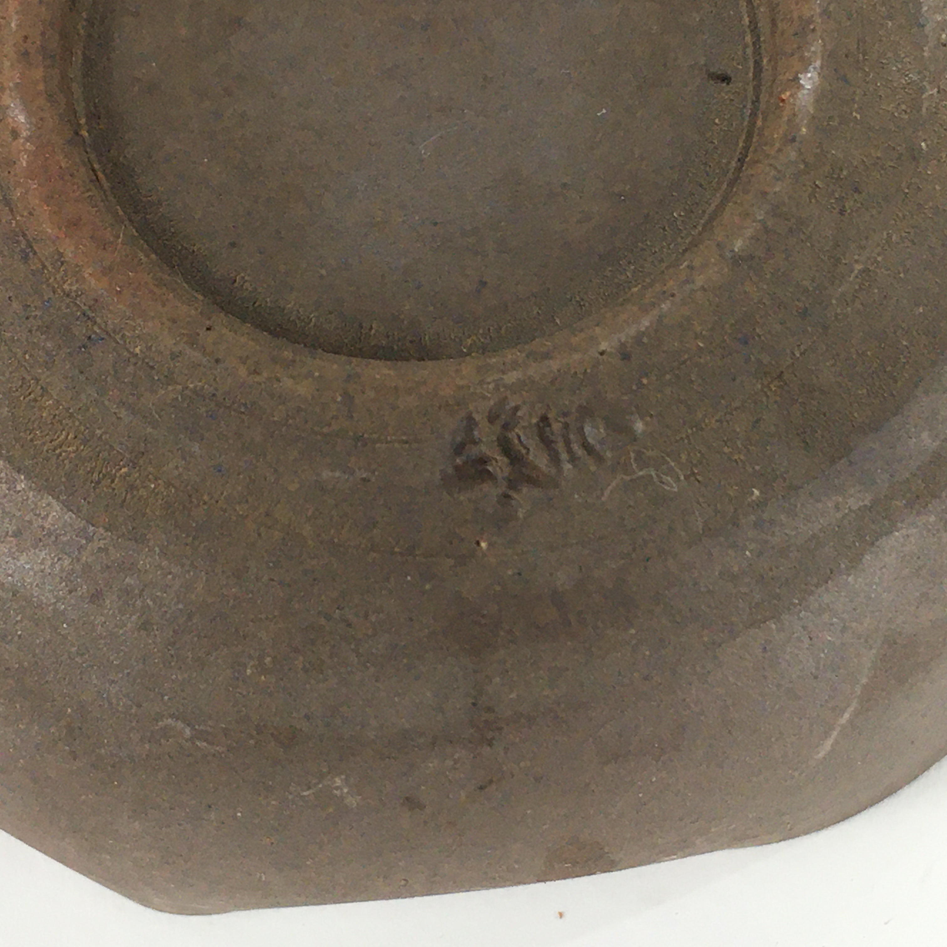 Japanese Ceramic Small Bowl Vtg Pottery Yakimono Brown Blue Kobachi PP798