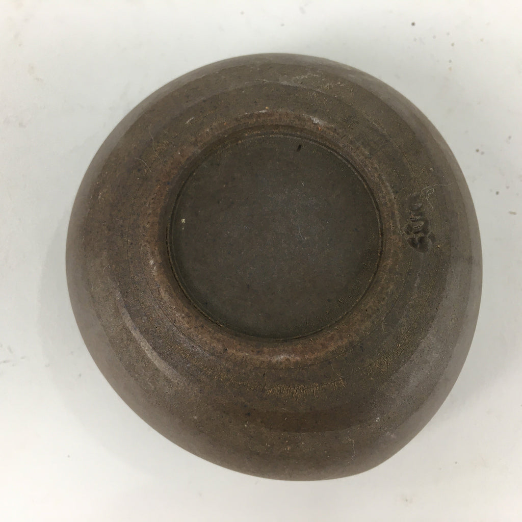 Japanese Ceramic Small Bowl Vtg Pottery Yakimono Brown Blue Kobachi PP798
