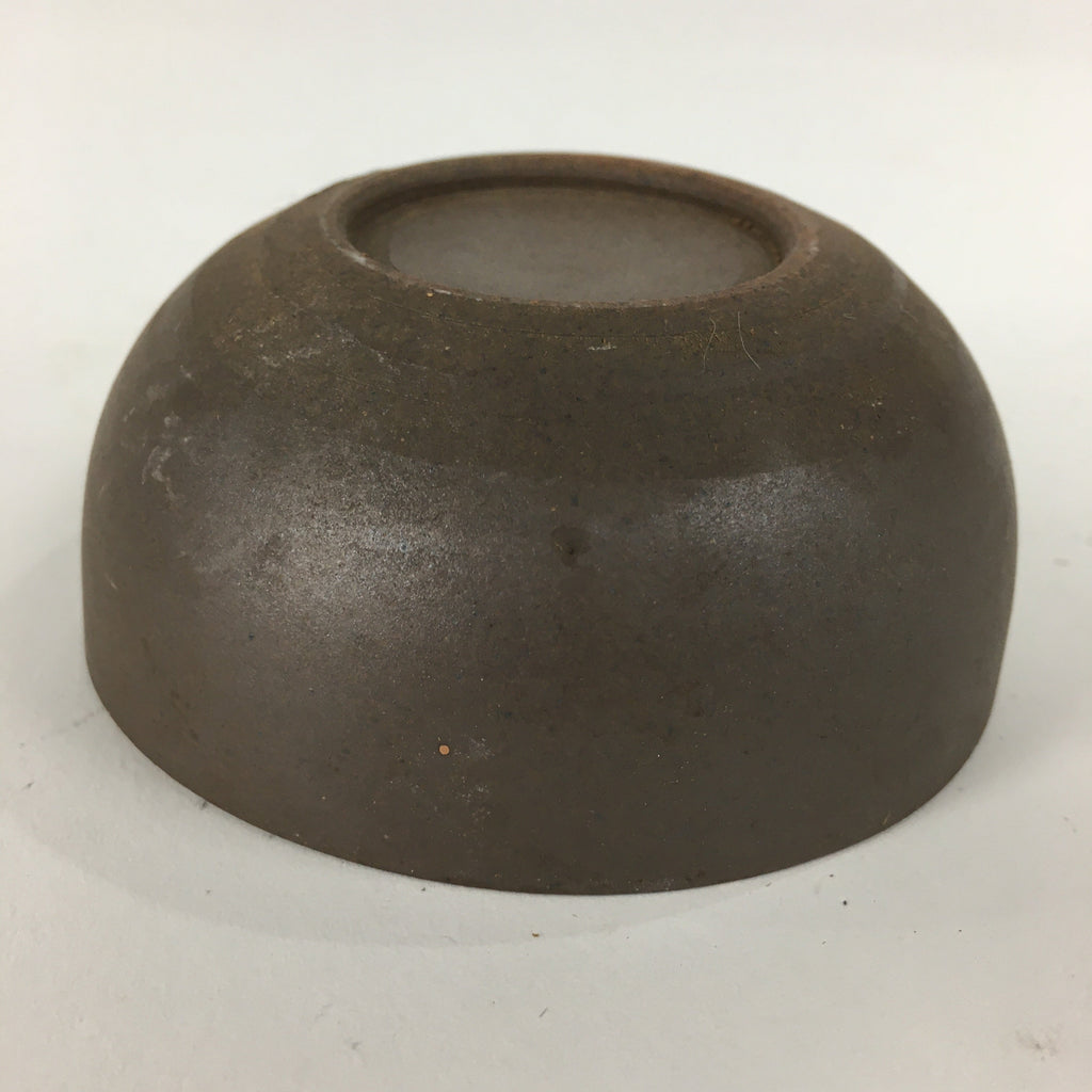 Japanese Ceramic Small Bowl Vtg Pottery Yakimono Brown Blue Kobachi PP798