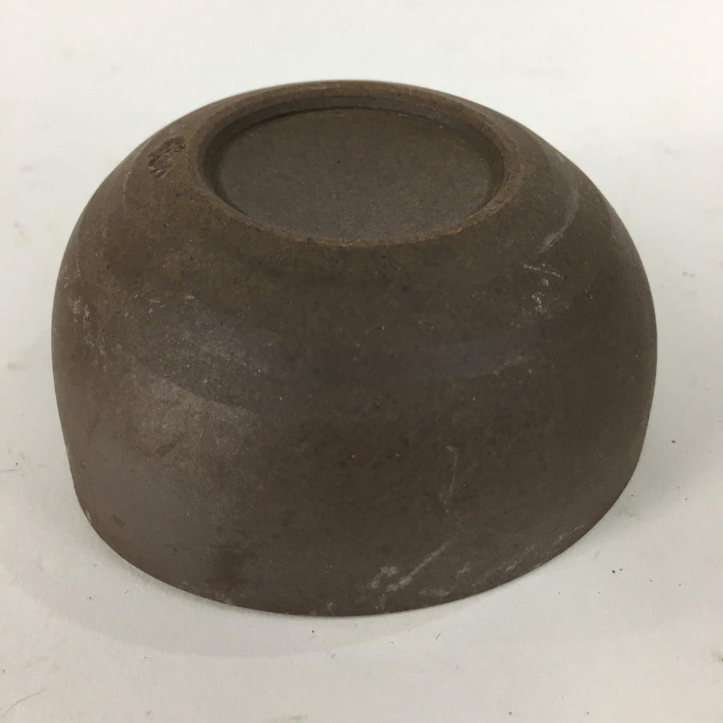 Japanese Ceramic Small Bowl Vtg Pottery Yakimono Brown Blue Kobachi PP799