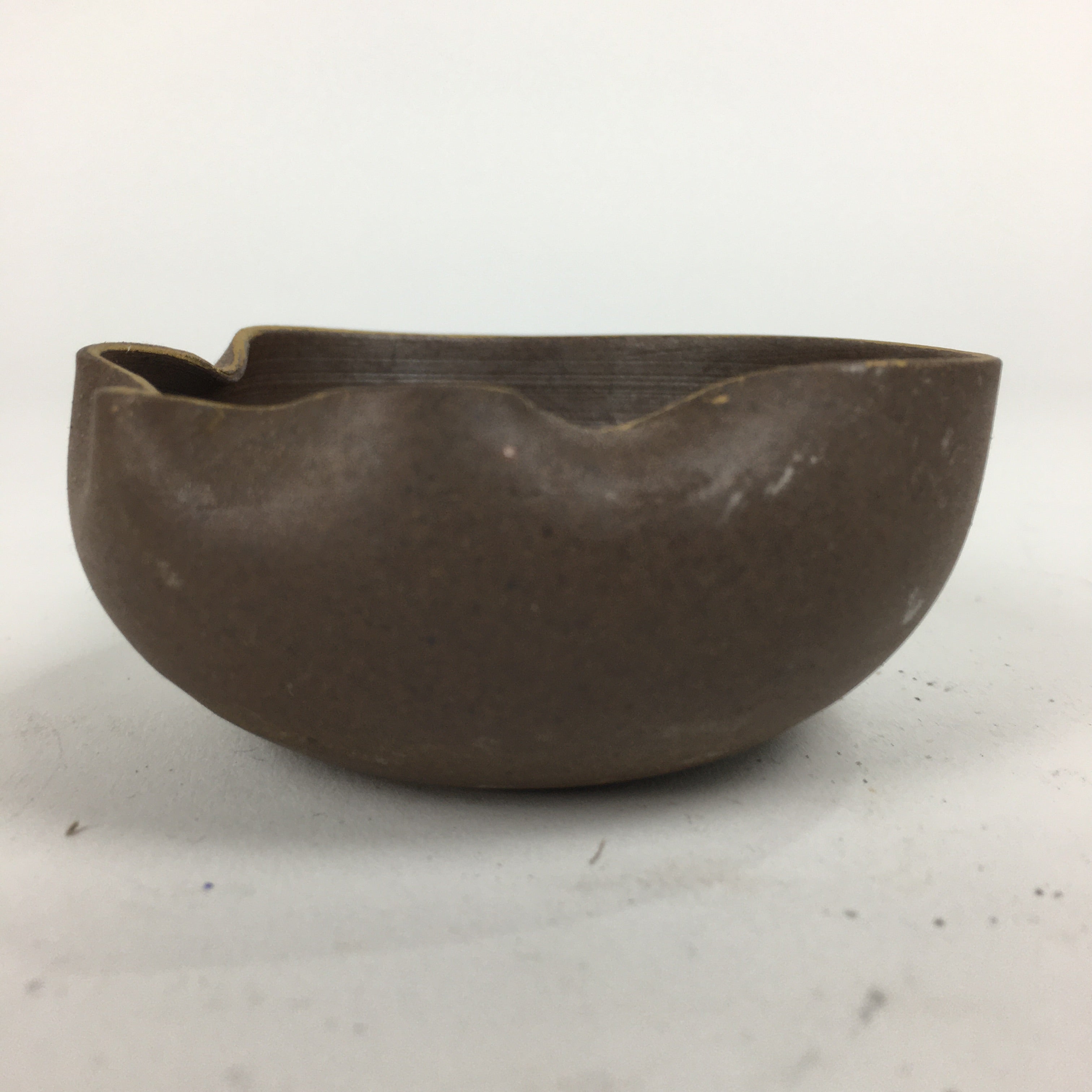 Japanese Ceramic Small Bowl Vtg Pottery Yakimono Brown Blue Kobachi PP799