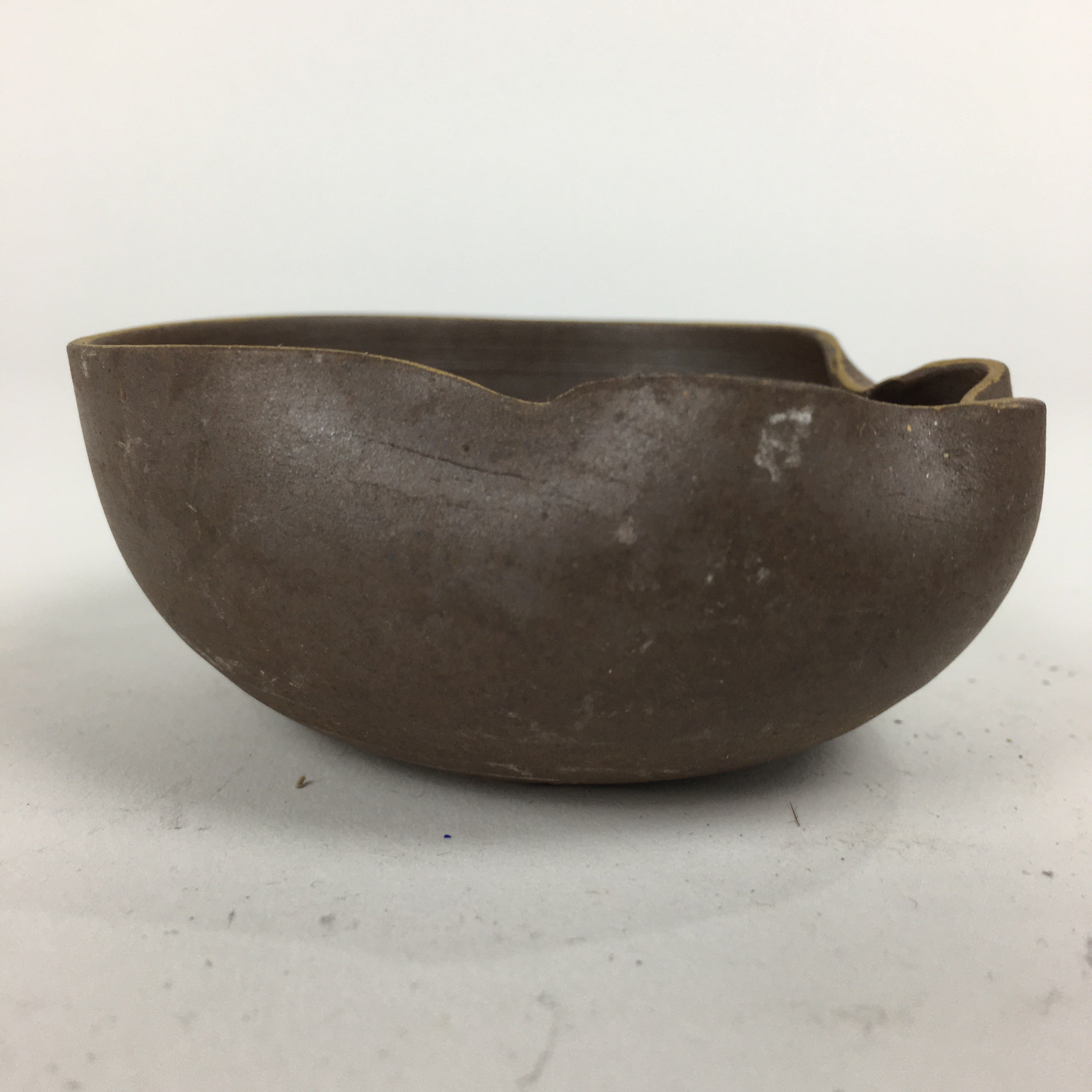 Japanese Ceramic Small Bowl Vtg Pottery Yakimono Brown Blue Kobachi PP799