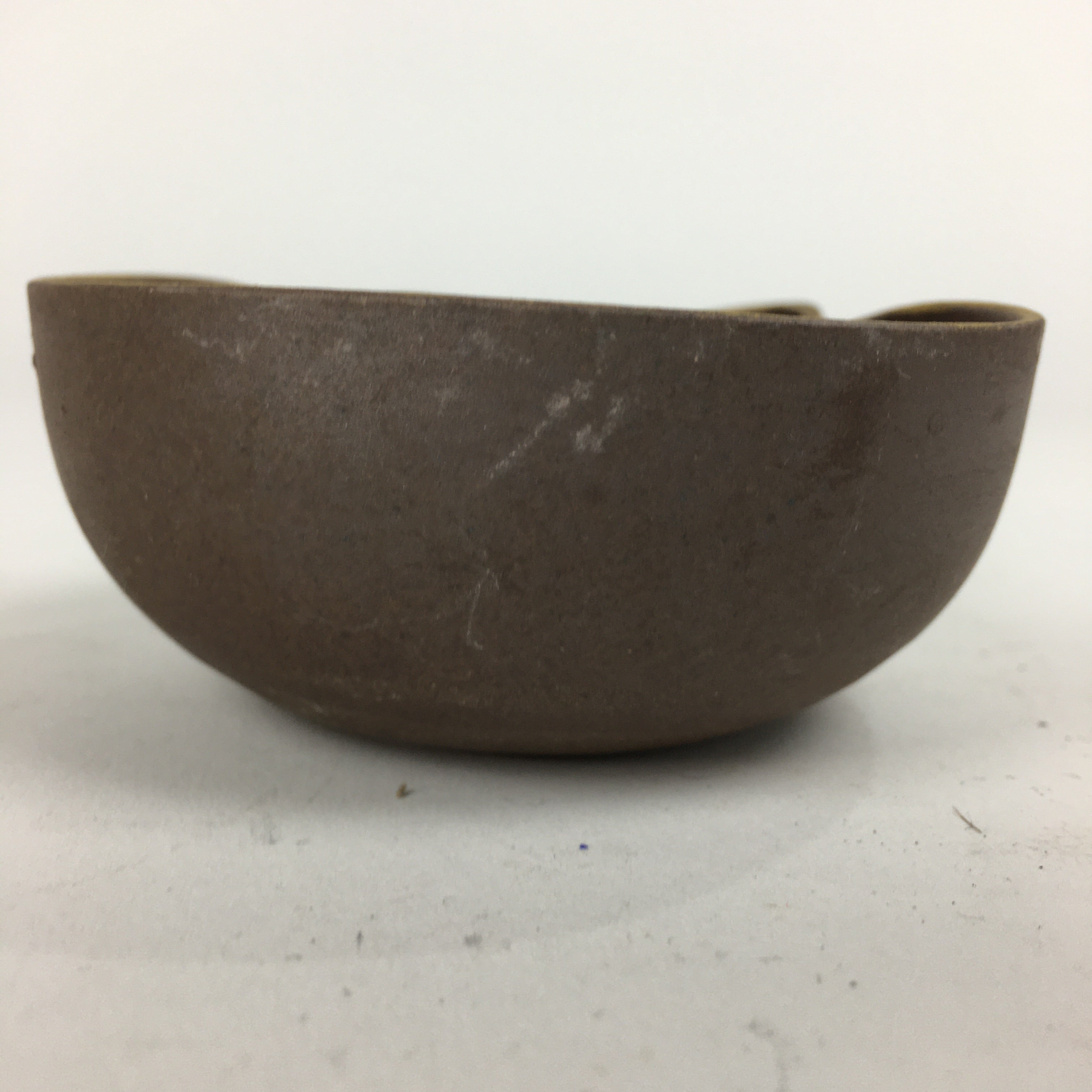 Japanese Ceramic Small Bowl Vtg Pottery Yakimono Brown Blue Kobachi PP799