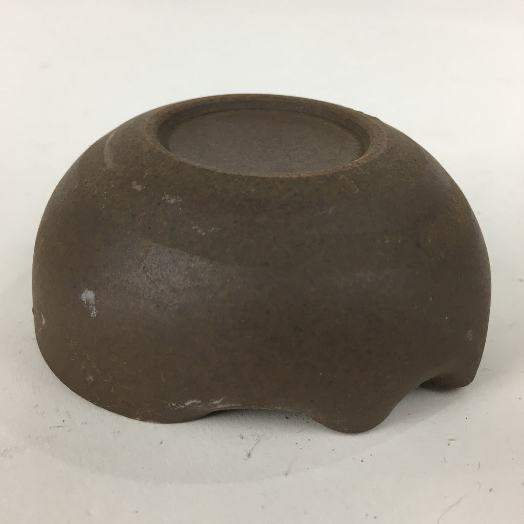 Japanese Ceramic Small Bowl Vtg Pottery Yakimono Brown Blue Kobachi PP799