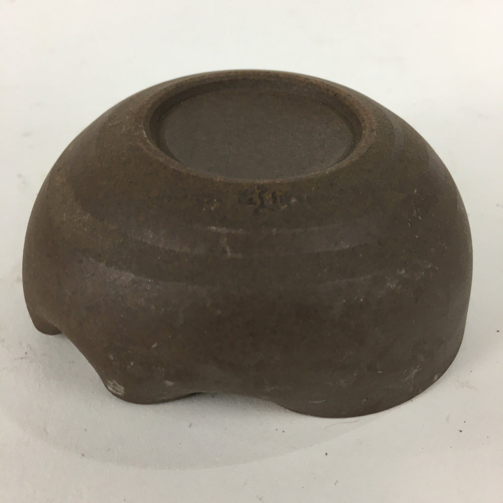 Japanese Ceramic Small Bowl Vtg Pottery Yakimono Brown Blue Kobachi PP799