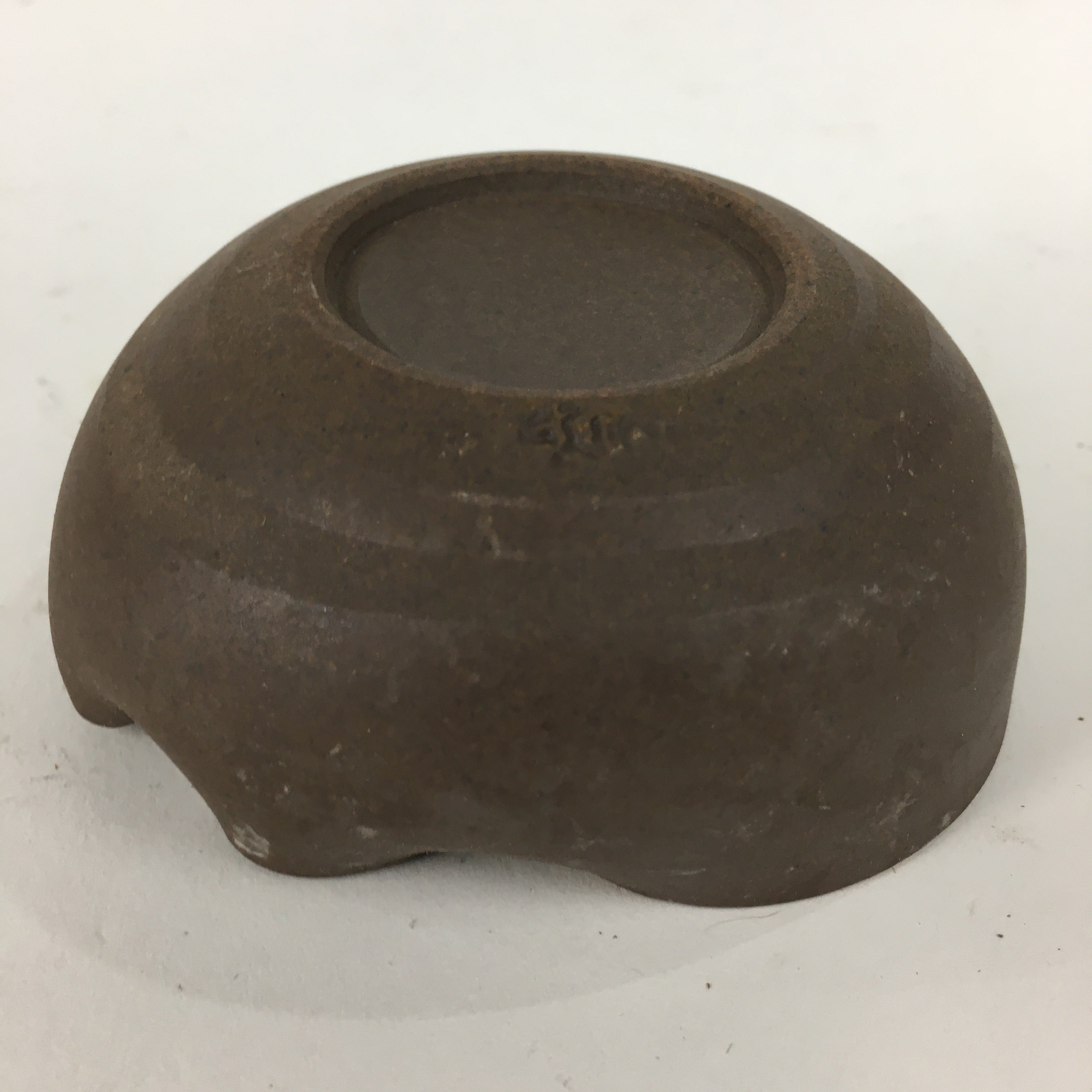 Japanese Ceramic Small Bowl Vtg Pottery Yakimono Brown Blue Kobachi PP799