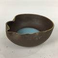 Japanese Ceramic Small Bowl Vtg Pottery Yakimono Brown Blue Kobachi PP799