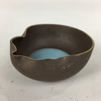 Japanese Ceramic Small Bowl Vtg Pottery Yakimono Brown Blue Kobachi PP799